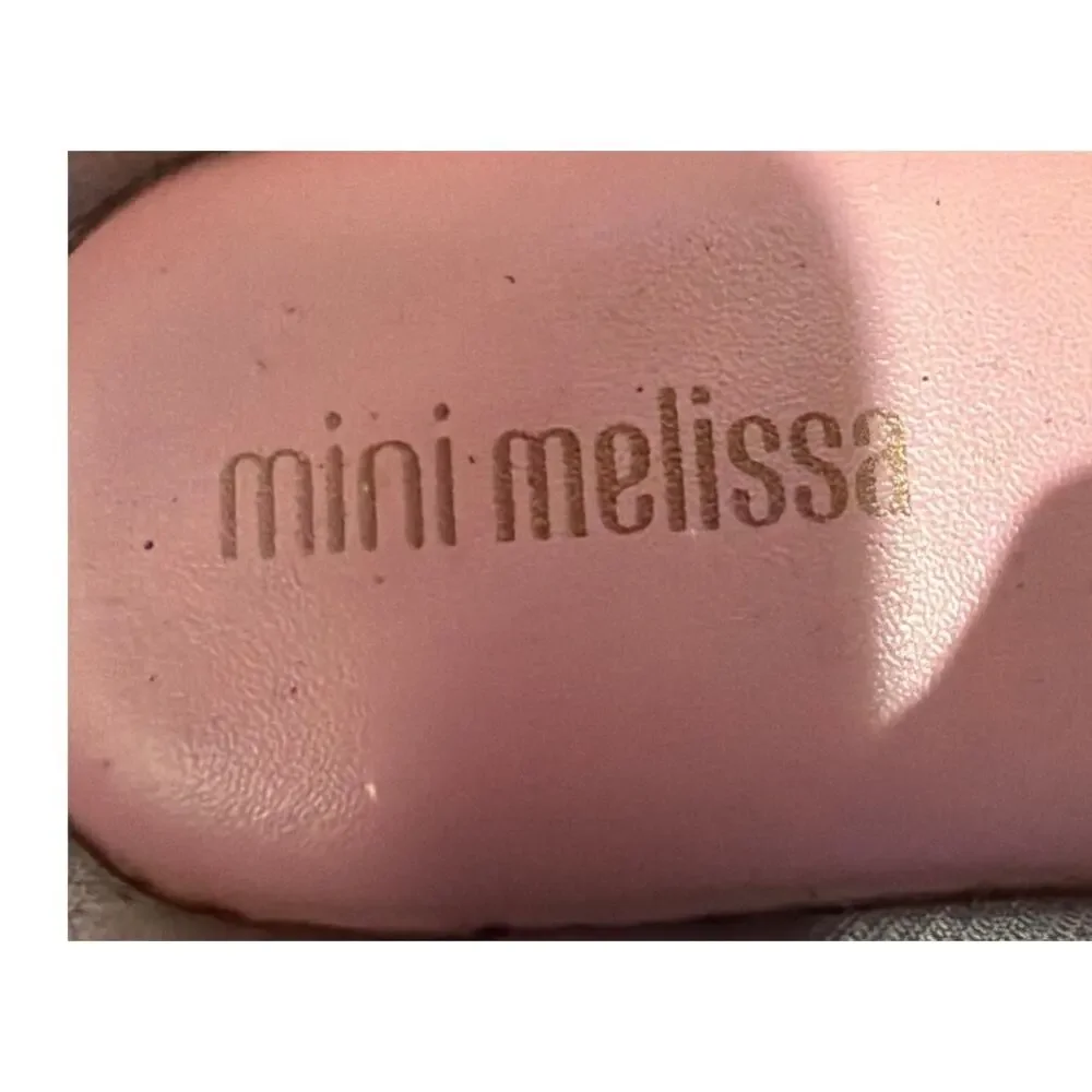 Mini Melissa Sweet Love Butterfly jelly flats pink glitter Toddler Size 7